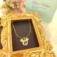ราคา สร้อยคอเงินชุบทอง จี้พลอย 9k มิกกี้พลอย 0 18 0 2 กรัม ทองคำแท้ 37 5 มีใบรับประกัน งานจิวเวลรี่ (16448797543)