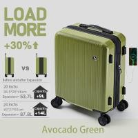 ราคา OIWAS Carry On Luggage PC Hard Case Expandable Luggage Large capacity luggage 20 inch 24 inch Travel Suitcase 8 Spinner Wheels Rolling Luggage TSA Locks OCX6628 (20076672326)