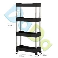 ราคา DADA ชั้นวางของแบบล้อเลื่อน ชั้นวางของข้างตู้เย็น ชั้นวางของในที่แคบ มี 2ชั้น 3ชั้น 4ชั้น 5ชั้น (17819838591)