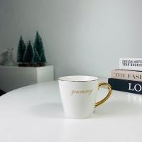 ราคา coffee mug แก้วมัคกาแฟ แก้วกาแฟหรู ขอบทอง มีให้เลือก4สี ขนาด3 5x3นิ้ว (21011265756)