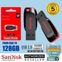 ราคา SanDisk Cruzer Blade CZ50 128GB 64GB 32GB 16GB USB Drive 2 0 Compact Disk Flash Memory for Mobile PC Laptop แฟลชไดร์ฟแท้ (21198614760)