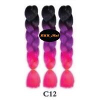 ราคา ไหมถักผมเปีย ไหมไฟเบอร์ 3สี ราคาต่อ1มัด C1 ถึง C20 เก็บเงินปลายทาง COD (1810764429)