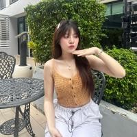 ราคา SpinnyHouse เสื้อสายเดี่ยว ผ้าไหมพรม กระดุมใช้งานได้จริง ทรงนี้คือแต่งแมตช์ลุคง่ายสุด คือได้หมด รุ่น ถักกระดุม (20590135106)