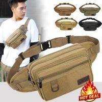 ราคา พร้อมส่งด่วน ราคาถูก กระเป๋าคาดเอว กระเป๋าคาดอก กระเป๋าสะพายข้าง ผ้าแคนวาสกันน้ำ 5 ช่องซิป สำหรับผู้ชายและผู้หญิง ราคาถูก (5656318946)