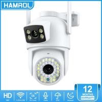 ราคา Hamrol 8MP CCTV Camera WIFI Camera Dual Lens Dual Screen 5X Digital Zoom 6MP PTZ IP Camera HD Auto Tracking Outdoor Waterproof Surveillance Camera (21068952474)