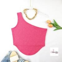ราคา JuBu JuBu Lively Top เสื้อกล้ามสาวอวบ เสื้อแขนกุด แฟชั่นเปิดไหล่ข้างเดียว ผ้าย่น อก 36 50 นิ้ว เสื้อสาวอวบ 515 (17656048162)