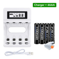 ราคา PALO เครื่องชาร์จแบตเตอรี่ 1 2 v AA 3000 MAH AA 1100 MAH เครื่องชาร์จแบตเตอรี่ 4 ช่อง เครื่องชาร์จแบตเตอรี่ (18377737789)