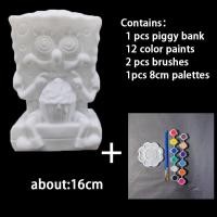 ราคา SpongeBob SquarePants Doll Coloring DIY Vinyl Doll Piggy Bank Gift For Kids (20978917176)