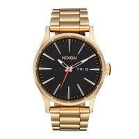 ราคา Nixon Sentry Stainless Steel รุ่น NXA3565163 00 นาฬิกาข้อมือผู้ชาย ผู้หญิง สายสแตนเลส Champagne Black หน้าปัด 42 มม (20303619017)