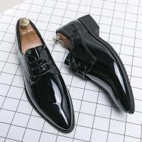 ราคา ECHOLI ผู้ชายกระจกหน้า Oxfords ผู้ออกแบบรองเท้าหรูหรารองเท้าทางการหนังแก้วรองเท้าแหลม Lace Up สีเขียว Mocasines (17169582346)