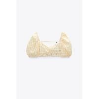 ราคา ZARA KISS Amoi ชุดสตรีสีเหลืองคอวีของผู้หญิง0881327 047 (20505001174)