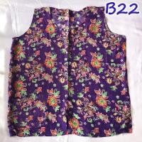 ราคา เสื้อคอกระเช้า ผ้าแบมเบิด ผ้าสปัน กระดุมหน้า รอบอก 43 นิ้ว (20813643228)
