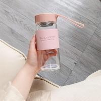 ราคา 480ml Glass Water Bottle with Portable Handle and Anti Scalding Cups Sleeve for Sport Bottles Simple Office Thermos Drinkware (20079165464)