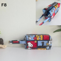 ราคา กระเป๋าใส่เครื่องสำอางค์ ใส่ของจุกจิก รุ่น F กระเป๋าเคลือบ PVC กันน้ำ กระเป๋าผ้าเคลือบ ใช้คล้องแขน ถือ (19445103493)