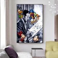 ราคา วอลท์ดิสนีย์และมิกกี้เมาส์รูปภาพพิมพ์ลงบนผ้าใบแคนวาสภาพวาดศิลปะผนังโปสเตอร์การ์ตูนสำหรับห้องเด็กการตกแต่งบ้าน Cuadros 1ชิ้นภายในกรอบหรือไร้กรอบ (17011237947)