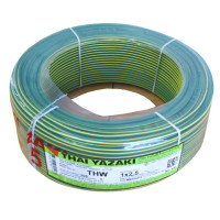 ราคา YAZAKI สายไฟ THW ความยาว 100 เมตร ม้วน รุ่น 60227 IEC01 THW ขนาด 1x2 5 Sq mm มี 8 สีให้เลือก (18895365714)