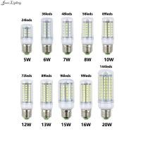 ราคา หลอดไฟหลอดไฟข้าวโพด LED E27ฐานสกรู SMD 5730 5W 10W 15W 20W โคมไฟระย้าและโคมไฟตั้งโต๊ะสว่างพิเศษสำหรับบ้าน36 48 99 144LEDs 220V (20690677752)