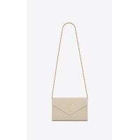 ราคา YSL YvesSaintlaurent CASSANDRE SAINT LAURENT MATELASSÉ CHAIN WALLET IN GRAIN DE POUDRE EMBOSSED LEATHER (21228222186)