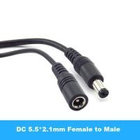 ราคา Female to Male Plug CCTV DC Power Cable Extension Cord Adapter 12V Power Cords 5 5x2 1mm Camera Power Extension Cord QB19 (16275648432)