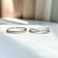 ราคา Minimal X 14k single blink ring set เซ็ตแหวนงานชุบทองคำขาวและ 14k สแตนเลส สวย ทน เงา โดนน้ำ โดนน้ำหอมได้ เพชร CZ (16300548960)