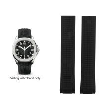 ราคา ราคาไม่แพงมากที่สุด Tali Jam Tangan Silikon สำหรับ Patek Philippe Tali Jam Tangan Silikon 5164 5167สำหรับผู้ชายสายนาฬิกายางแนวสปอร์ตสีดำแบบดั้งเดิมขนาด21มม (20161226563)