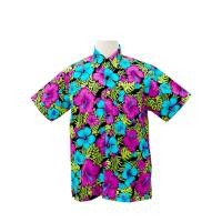 ราคา เสื้อฮาวาย เสื้อเชิ้ต สงกรานต์ ลายดอก พื้นดำ พื้นขาย สงกรานต์ แบบลายไทย สวมใส่สบาย (21198638858)