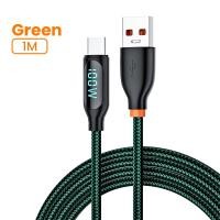 ราคา Toocki 5A QC 4 0ชนิดที่ชาร์จไฟรวดเร็ว USB สายเคเบิ้ล Type C สำหรับ Huawei Mate 40 30 Pro Xiaomi Samsung แสดงผลแบบดิจิตอลสาย USB C 1M 2M (20331966853)