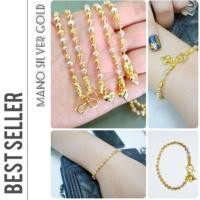 ราคา สร้อยข้อมือ B207 สร้อยข้อมือ 3 กษัตริย์ ขนาดเม็ด 4 มิล งานทองไมครอน งาน ld งานสร้อยข้อมือน่ารัก (16435126417)