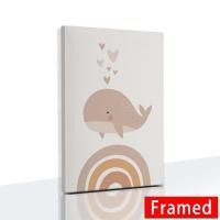ราคา พร้อมกรอบ ภาพวาดผ้าใบ รูปการ์ตูนหมี สีรุ้ง สําหรับตกแต่งห้องเด็ก (21051434217)