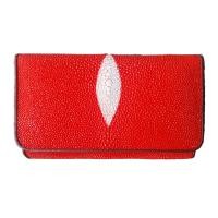 ราคา กระเป๋าสตางค์ผู้หญิงใบสัั้น สไตล์ 3พับกลาง กระเป๋าเงินหนังปลากระเบนแท้ ลาย 1 มุก สีสันสดใส ใส่บัตร เหรียญ รูป หนังแท้ 100 (17602798285)