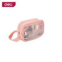 ราคา Deli กระเป๋าแต่งหน้าแบบใส กระเป๋าเครื่องสำอางค์ กระเป๋าจัดเก็บระเบียบ มีซิปรูด จุของได้เยอะ PVC กันน้ำ สำหรับพกพา ใส่ของเดินทาง Cosmetic bag (18685218472)