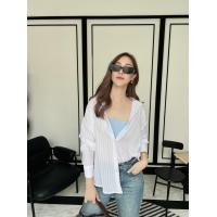 ราคา ป้าย Alot เสื้อเชิ้ตทรงปล่อย ผ้าขรุขระน่ารัก สีพาสเทล แต่งหน้าอกด้วยผ้ายืดสแปนเดกซ์ ใส่แบบเหมือนมีเกาะอกสีๆอยุ่ด้านใน (20634018131)
