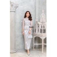 ราคา ชุดออกงาน Set เสื้อลูกไม้ กระโปรงผ้าไหม ชุดแม่เจ้าสาว ชุดแม่เจ้าบ่าว ชุดไปวัด ชุดทำบุญ ชุดไทยประยุกต์ ชุดไปงาน ชุดไทย งานป้าย Amor 551 (16481744175)