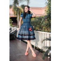 ราคา เดรสสั้นลายสีฟ้าคราม (19451865419)