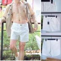 ราคา สินค้าขายดี กางเกงขาสั้น ใส่ได้ทั้งชายและหญิง สีขาว ความยาว 14 นิ้ว เนื้อผ้าคัตตอลแท้ 100 เกรดพรีเมี่ยม ดีไซน์เรียบง่าย ทรงสวย (16883681700)
