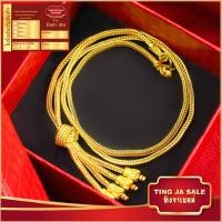 ราคา สร้อยคอทอง หนัก 1บาท ยาว 20นิ้ว สร้อยคอระย้าตะกร้อ ลายสี่เสา สร้อยคอไม่ลอก ไม่ดำ ชุบเศษทองเยาวราช ชุบทอง100 งานฝีมือจากช่างเยาวราช (17447731479)