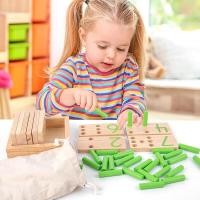 ราคา Atari Montessori ของเล่น Peg Board เด็กวัยหัดเดินของเล่นนับของเล่นไม้57หมุดคณิตศาสตร์ Manipulatives Montessori ของเล่น (16337175503)