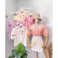 ราคา G013 เสื้อแฟชั่น ปักสตอเบอรี่ (20498998480)