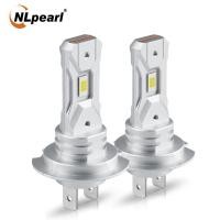 ราคา Nlpearl ไฟ lampu depan LED H7 2ชิ้น12V 18000LM 60W หลอดไฟ H7 LED ขนาดเล็กโคมไฟแอลอีดีไร้พัดลมไฟหน้ารถยนต์ไร้สาย5530 CSP ขาว6000K (21170825713)
