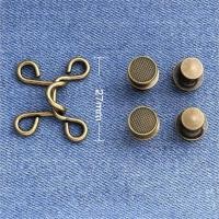 ราคา 5ชิ้น เซ็ตกางเกงยีนส์กระดุมเอวสแนปปรับได้เข็มขัดเหล็กถอดได้หัวเข็มขัด DIY กางเกงเอวสูงอุปกรณ์เย็บผ้าสั้น (20719787273)