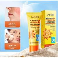 ราคา ครีมกันแดด กันแดด SADOER VC Sunscreen SPF60 pa UV ซึมไว ไม่มัน ไม่อุดตัน สำหรับผิวแพ้ง่าย 40 g (20963030228)