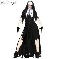 ราคา Halloween Nun Cosplay Costume Women Black Vampire Fantasy Dress Terror Sister Party Disguise Female Fancy For Adults (11685438205)