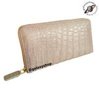 ราคา กระเป๋าสตางค์ผู้หญิงใบยาว สไตล์ซิปเดี่ยวรอบ หนังจระเข้แท้ กระเป๋าเงินหนังจระเข้ สีเลือกได้ ใส่การ์ด ธนบัตร เหรียญ หนังแท้100 (12763132820)