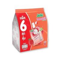ราคา ราคาส่งถูก เจเล่ บิวตี้ เยลลี่คาราจีแนน ผสมแอล คาร์นิทีน วิตามินซีและน้ำลิ้นจี่ 15 150 กรัม x 6 ซอง Jele Beautie Jelly Carrageenan with L Carnitine Vitamin C and 15 Lychee Juice 150 g x 6 pcs สินค้าให