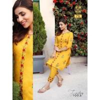 ราคา Trending Beautiful Embroidery And Printed Kurti With Pant (16486972659)