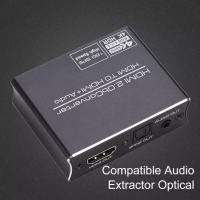 ราคา 4K HDMI Audio Extractor สเตอริโอ Extractor Converter Optical ARC TOSLINK SPDIF 3 5มม Audio Splitter Adapter (10791787719)