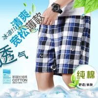 ราคา กางเกงขาสั้นผู้ชายกางเกงขาตรงผ้าคอตตอนยืดแบบลำลองทรงหลวมลายสก๊อตแบบเรียบง่ายกางเกงกีฬาขาสั้น (19950861890)