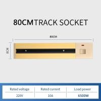 ราคา Vollia 60CM 80CM 100CM Mult Movable Power Track Socket Modern Electric Wall Outlet 6000W Universal Power Point Track Socket 13A Module Wall Plug Socket Power Extension Track for Kitchen Living Room of