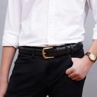 ราคา เข็มขัดหนังวัว แท้100 หัวทองเหลือง เกรดพรีเมี่ยม เท่ห์ หรู มีระดับ คุณภาพเกินราคา ในราคาสุดคุ้ม รุ่น BE BK 6521 (18498381462)