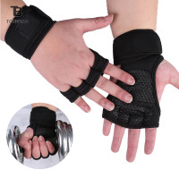 ราคา TONGBAO01 ถุงมือยกน้ำหนัก Training GYM Grips ถุงมือออกกำลังกายผู้ชาย Crossfit เพาะกาย (19739664091)